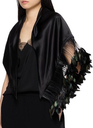 Figure View - Click To Enlarge - SHARON WAUCHOB - Cato Feather Trim Scarf