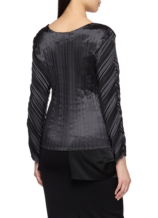 Back View - Click To Enlarge - SHARON WAUCHOB - Long Sleeve Hand-Pleated Kyoto Top