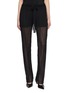 SHARON WAUCHOB Crinkled Drawstring Sheer Pants