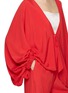  - SHARON WAUCHOB - Long Sleeve Tie Front Blouson Top
