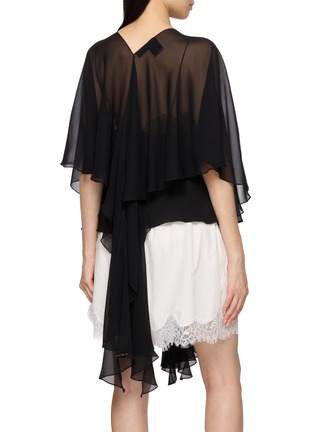 Back View - Click To Enlarge - SHARON WAUCHOB - Mila Silk Chiffon Cape
