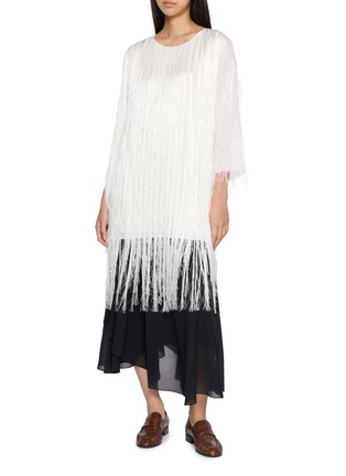 Figure View - Click To Enlarge - SHARON WAUCHOB - Feather Fringe Mini Dress