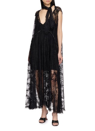 Figure View - Click To Enlarge - SHARON WAUCHOB - Lace Maxi Slip Dress