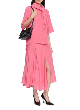 Figure View - Click To Enlarge - SHARON WAUCHOB - Asymmetric Drape Flared Midi Skirt