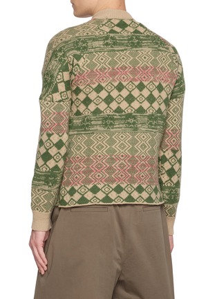Back View - Click To Enlarge - DRIES VAN NOTEN - Macos Patterned Intarsia Sweater