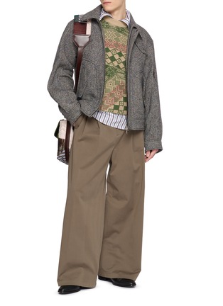 Figure View - Click To Enlarge - DRIES VAN NOTEN - Macos Patterned Intarsia Sweater