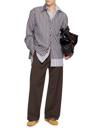 Figure View - Click To Enlarge - DRIES VAN NOTEN - Camber Layered Striped Shirt