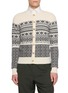 DRIES VAN NOTEN Fair Isle Pattern Wool Cotton Knit Cardigan