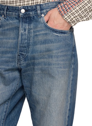  - DRIES VAN NOTEN - Faded Wash Straight Leg Cotton Denim Jeans