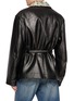 Back View - Click To Enlarge - DRIES VAN NOTEN - Floral Contrast Trim Belted Coat