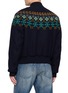 Back View - Click To Enlarge - DRIES VAN NOTEN - Fair Isle Embroidered Bomber Jacket