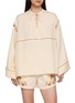 INTO THE EAST Embroidered Stitching Loose Sleeve Top