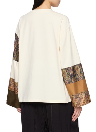Back View - Click To Enlarge - INTO THE EAST - Paisley Patchwork Long Sleeve T-Shirt