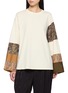 INTO THE EAST Paisley Patchwork Long Sleeve T-Shirt