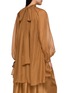 Back View - Click To Enlarge - INTO THE EAST - High Neck Sheer Long Sleeve Top