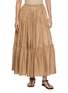 INTO THE EAST Pleated Jacquard Midi Skirt