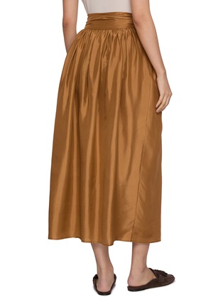 Back View - Click To Enlarge - INTO THE EAST - Pleated Midi Skirt