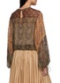 Back View - Click To Enlarge - INTO THE EAST - Paisley Colour Blocked Drawstring Top