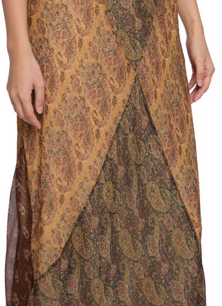 - INTO THE EAST - Paisley Colour Blocked Maxi Skirt