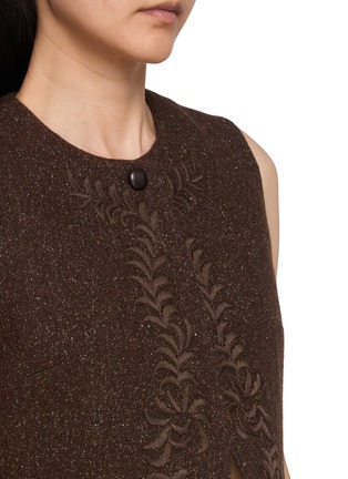  - INTO THE EAST - Embroidered Tweed Short Vest
