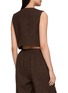 Back View - Click To Enlarge - INTO THE EAST - Embroidered Tweed Short Vest