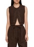 INTO THE EAST Embroidered Tweed Short Vest