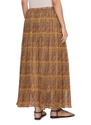 Back View - Click To Enlarge - INTO THE EAST - Paisley Pleated Midi Skirt