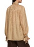 Back View - Click To Enlarge - INTO THE EAST - Jacquard High Neck Tie Silk Top