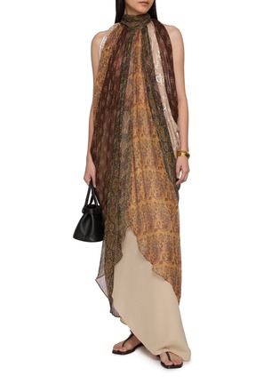 Figure View - Click To Enlarge - INTO THE EAST - Paisley High Neck Maxi Dress