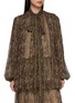 INTO THE EAST Paisley Pleated Top