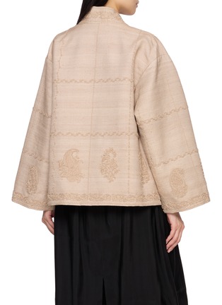 Back View - Click To Enlarge - INTO THE EAST - Paisley Embroidered Cardigan