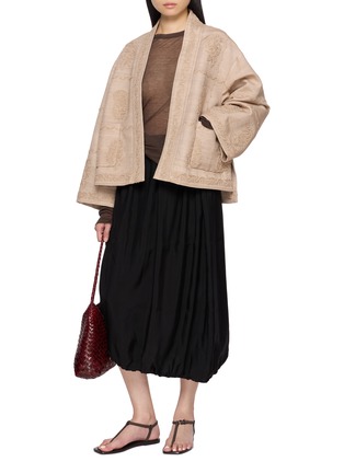 Figure View - Click To Enlarge - INTO THE EAST - Paisley Embroidered Cardigan