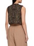 Back View - Click To Enlarge - INTO THE EAST - Double Breasted Paisley Jacquard Short Vest