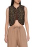 INTO THE EAST Double Breasted Paisley Jacquard Short Vest