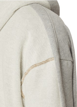 - WE11DONE - Inside-Out Logo Patch Zip-Up Hoodie