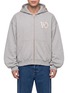 Main View - Click To Enlarge - WE11DONE - Inside-Out Logo Patch Zip-Up Hoodie