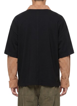 Back View - Click To Enlarge - WE11DONE - Layered Chequered Polo Top