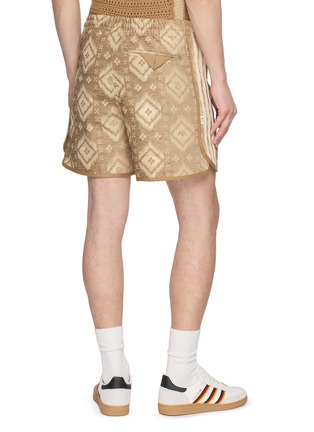 Back View - Click To Enlarge - ADIDAS - Geometric Pattern Drawstring Shorts