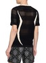 Back View - Click To Enlarge - ADIDAS - Half Zip Cotton Crochet Top
