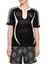 ADIDAS Half Zip Cotton Crochet Top