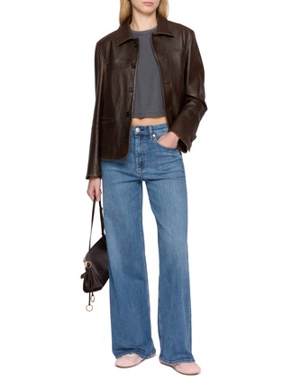 Figure View - Click To Enlarge - RAG & BONE - Wide Leg Denim Jeans