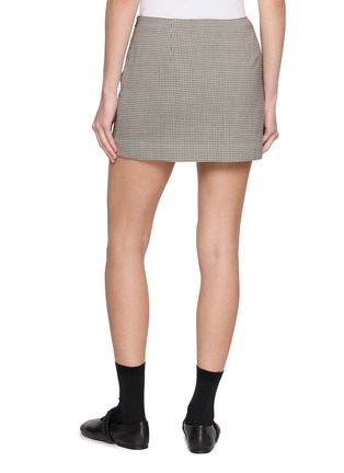 Back View - Click To Enlarge - RAG & BONE - Piper Chequered Wool Mini Skirt