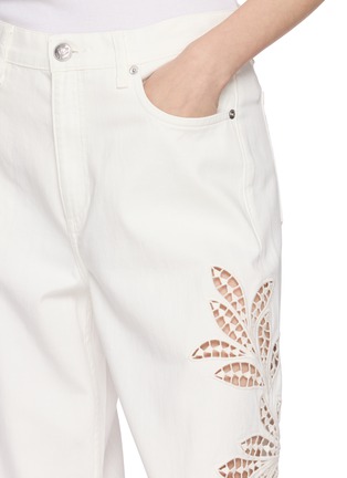  - RAG & BONE - Shea Floral Cut Out Light Wash Jeans