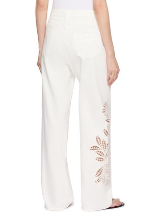 Back View - Click To Enlarge - RAG & BONE - Shea Floral Cut Out Light Wash Jeans
