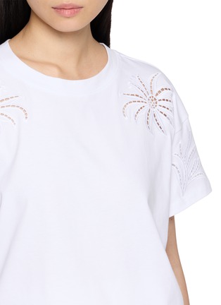 - RAG & BONE - Kelly Floral Cutout Embroidered Boxy T-Shirt