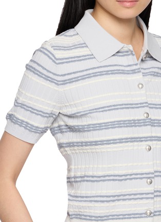  - RAG & BONE - Karina Short Sleeve Striped Rib Knit Cardigan