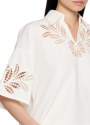  - RAG & BONE - Lucy Floral Cut Out Denim Shirt
