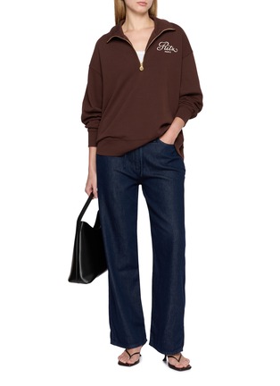 Figure View - Click To Enlarge - RAG & BONE - Phoebe Drawstring Waistband Wide Leg Jeans