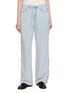 Main View - Click To Enlarge - RAG & BONE - Phoebe Drawstring Scalloped Side Light Wash Jeans