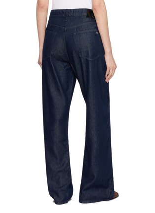 Back View - Click To Enlarge - RAG & BONE - Logan Wide Leg Dark Wash Jeans